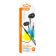 KAKUSIGA earphones με μικρόφωνο KSC-1303, 3.5mm σύνδεση, 10mm, 1.1m, μαύρα