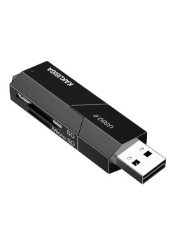 KAKUSIGA card reader KSC-1411 για SD & micro SD, 480Mbps, USB σύνδεση, μαύρο