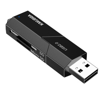 KAKUSIGA card reader KSC-1411 για SD & micro SD, 480Mbps, USB σύνδεση, μαύρο KAKUSIGA card reader KSC-1411 για SD & micro SD, 480Mbps, USB σύνδεση, μαύρο