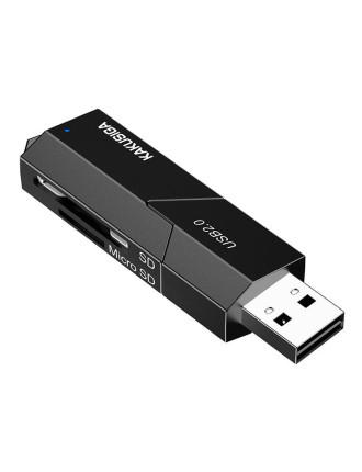 KAKUSIGA card reader KSC-1411 για SD & micro SD, 480Mbps, USB σύνδεση, μαύρο