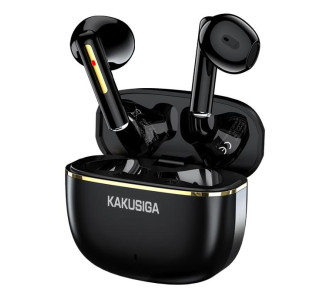 KAKUSIGA earphones με θήκη φόρτισης KSC-1482, True Wireless, 15mm, 35/300mAh, μαύρα