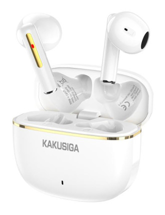 KAKUSIGA earphones με θήκη φόρτισης KSC-1482, True Wireless, 15mm, 35/300mAh, λευκά