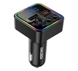 KAKUSIGA FM transmitter & φορτιστής KSC-1982, USB/USB-C, 55W, Bluetooth, μαύρο