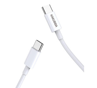 KAKUSIGA καλώδιο USB-C σε USB-C KSC-653, 100W, 480Mbps, 25cm, λευκό
