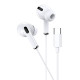 KAKUSIGA earphones με μικρόφωνο KSC-727, USB-C σύνδεση, 14.2mm, 1.2m, λευκά