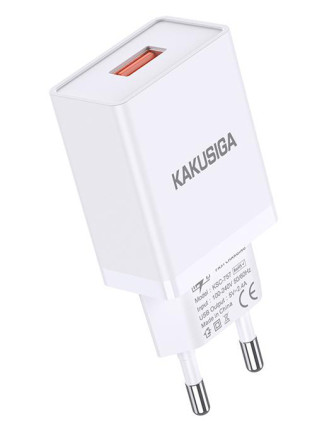 KAKUSIGA φορτιστής τοίχου KSC-930, USB, 2.4A, λευκός KAKUSIGA φορτιστής τοίχου KSC-930, USB, 2.4A, λευκός