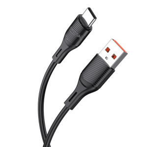 KAKUSIGA καλώδιο USB-C σε USB KSC-953, σιλικόνης, 3A, 480Mbps, 1m, μαύρο