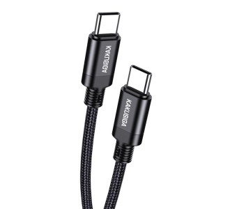 KAKUSIGA καλώδιο USB-C σε USB-C KSC-970, 60W, 480Mbps, 1m, μαύρο