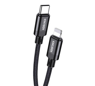 KAKUSIGA καλώδιο Lightning σε USB-C KSC-970, 27W, 480Mbps, 1m, μαύρο