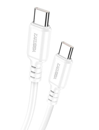 KAKUSIGA καλώδιο USB-C σε USB-C KSC-982, 60W, 480Mbps, 1m, λευκό