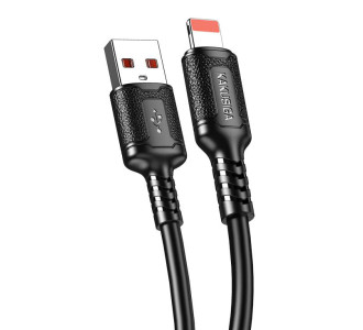KAKUSIGA καλώδιο Lightning σε USB KSC-984, σιλικόνης, 3Α, 480Mbps, 1m, μαύρο
