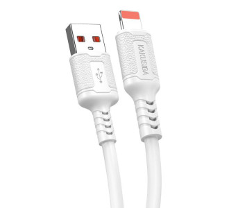 KAKUSIGA καλώδιο Lightning σε USB KSC-984, σιλικόνης, 3Α, 480Mbps, 1m, λευκό