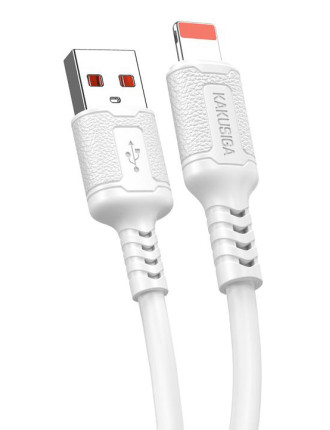 KAKUSIGA καλώδιο Lightning σε USB KSC-984, σιλικόνης, 3Α, 480Mbps, 1m, λευκό
