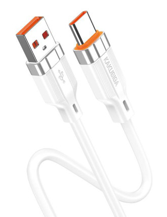 KAKUSIGA καλώδιο USB-C σε USB KSC-995, σιλικόνης, 5A, 480Mbps, 1m, λευκό KAKUSIGA καλώδιο USB-C σε USB KSC-995, σιλικόνης, 5A, 480Mbps, 1m, λευκό