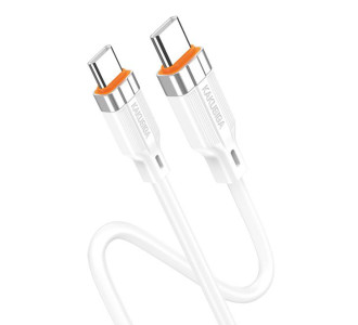 KAKUSIGA καλώδιο USB-C σε USB-C KSC-995, σιλικόνης, 100W, 480Mbps, 1m, λευκό