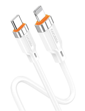 KAKUSIGA καλώδιο Lightning σε USB-C KSC-995, σιλικόνης, 30W, 480Mbps, 1m, λευκό