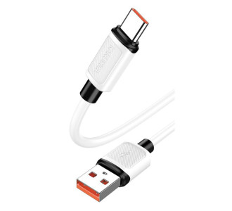 KAKUSIGA καλώδιο USB-C σε USB KSC-998, σιλικόνης, 5A, 480Mbps, 1m, λευκό