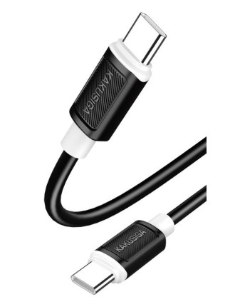 KAKUSIGA καλώδιο USB-C σε USB-C KSC-998, σιλικόνης, 100W, 480Mbps, 1m, μαύρο