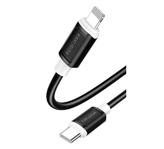 KAKUSIGA καλώδιο Lightning σε USB-C KSC-998, σιλικόνης, 30W, 480Mbps, 1m, μαύρο