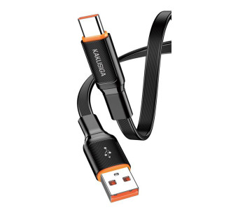 KAKUSIGA καλώδιο USB-C σε USB KSC-999, 5A, 480Mbps, flat, 1m, μαύρο