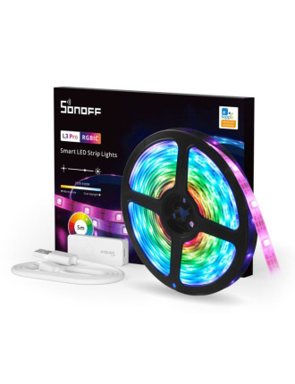 SONOFF smart LED καλωδιοταινία L3 Pro, RGBIC, αδιάβροχη, Wi-Fi & BT, 5m SONOFF smart LED καλωδιοταινία L3 Pro, RGBIC, αδιάβροχη, Wi-Fi & BT, 5m