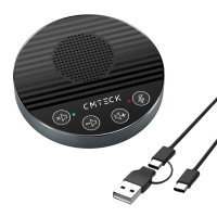 CMTECK επιτραπέζιο μικρόφωνο LE2102 με ηχείο, omnidirectional, USB/USB-C, μαύρο CMTECK επιτραπέζιο μικρόφωνο LE2102 με ηχείο, omnidirectional, USB/USB-C, μαύρο