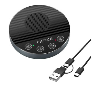 CMTECK επιτραπέζιο μικρόφωνο LE2102 με ηχείο, omnidirectional, USB/USB-C, μαύρο CMTECK επιτραπέζιο μικρόφωνο LE2102 με ηχείο, omnidirectional, USB/USB-C, μαύρο