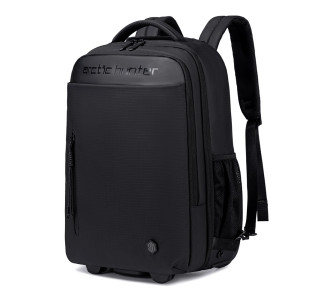 ARCTIC HUNTER τσάντα ταξιδίου LG00657-1 με θήκη laptop 15.6", τροχήλατη, 27L, μαύρη