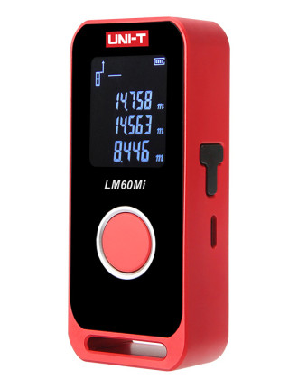 UNI-T μίνι laser μετρητής απόστασης LM60Mi, επαναφορτιζόμενος, m/ft/in, 60m