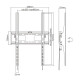 BRATECK επιτοίχια βάση τηλεόρασης LP42-64AT, 37-75", έως 75kg, οριζόντια