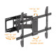 BRATECK επιτοίχια βάση τηλεόρασης LPA69-466W, 37-86", έως 60kg, full motion, weatherproof BRATECK επιτοίχια βάση τηλεόρασης LPA69-466W, 37-86", έως 60kg, full motion, weatherproof