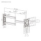 BRATECK επιτοίχια βάση τηλεόρασης LPA95-223L, 23-43", έως 50kg, full motion BRATECK επιτοίχια βάση τηλεόρασης LPA95-223L, 23-43", έως 50kg, full motion