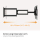 BRATECK επιτοίχια βάση τηλεόρασης LPA95-465XL, 37-86", έως 50kg, full motion BRATECK επιτοίχια βάση τηλεόρασης LPA95-465XL, 37-86", έως 50kg, full motion