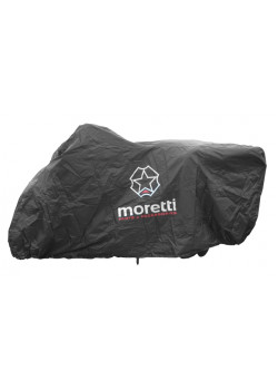 MORETTI κουκούλα μηχανής LXMA2753 με θήκη, L 246x104x127cm, μαύρη