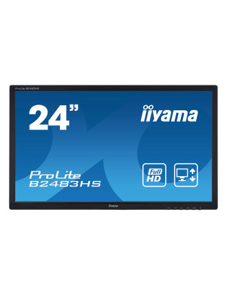 IIYAMA used οθόνη B2483HS LED, 24" Full HD, VGA/HDMI/DisplayPort, χωρίς βάση, Grade B
