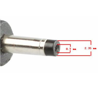 POWERTECH βύσμα για φορτιστή Asus laptop, M21, 19V, 2.35x0.7mm