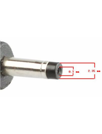 POWERTECH βύσμα για φορτιστή Asus laptop, M21, 19V, 2.35x0.7mm