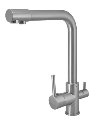 BRUNO μπαταρία πάγκου κουζίνας M54510-207, τρίοδη, αναμεικτική, ασημί