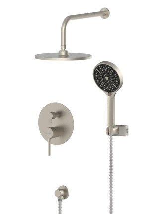 BRUNO σετ κεφαλή ντους με τηλέφωνο M63125-531, αναμεικτική, εντοιχισμού, ασημί