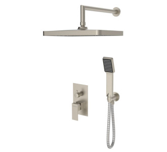 BRUNO σετ κεφαλή ντους με τηλέφωνο M63542-221, αναμεικτική, εντοιχισμού, ασημί