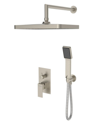 BRUNO σετ κεφαλή ντους με τηλέφωνο M63542-221, αναμεικτική, εντοιχισμού, ασημί