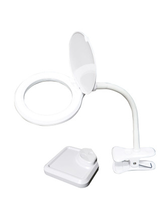 PROSKIT μεγεθυντικός φακός MA-1010U, κλιπ & βάση, LED, 3D 1.75x, λευκός PROSKIT μεγεθυντικός φακός MA-1010U, κλιπ & βάση, LED, 3D 1.75x, λευκός
