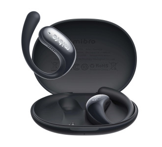 MIBRO earphones με θήκη φόρτισης OpenEar, OWS, ENC, 45/400mAh, μαύρα