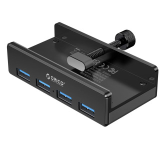 ORICO USB hub MH4PU-P με σφιγκτήρα, 4x θυρών, 5Gbps, USB σύνδεση, μαύρο ORICO USB hub MH4PU-P με σφιγκτήρα, 4x θυρών, 5Gbps, USB σύνδεση, μαύρο