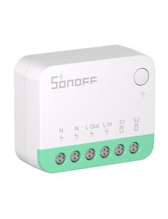 SONOFF smart διακόπτης MINIR4M, 2 κανάλια, Wi-Fi, 10A, λευκός