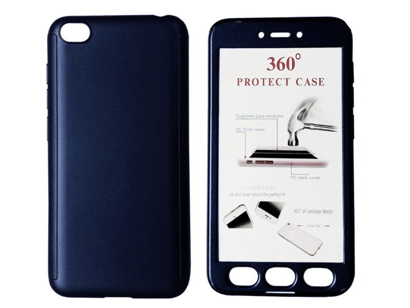 POWERTECH Θήκη Body 360° με Tempered Glass για Xiaomi Redmi Go, μπλε