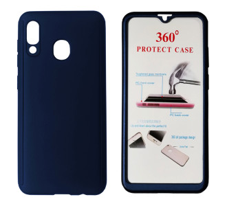 POWERTECH Θήκη Body 360° με Tempered Glass για Samsung A20, μπλε POWERTECH Θήκη Body 360° με Tempered Glass για Samsung A20, μπλε