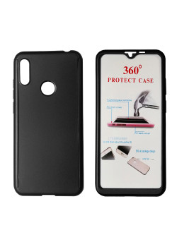 POWERTECH Θήκη Body 360° με Tempered Glass για Huawei Y6/Pro 2019, μαύρη