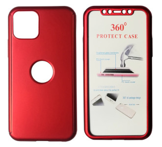 POWERTECH Θήκη Body 360° με Tempered Glass για iPhone 11 Pro, κόκκινη POWERTECH Θήκη Body 360° με Tempered Glass για iPhone 11 Pro, κόκκινη