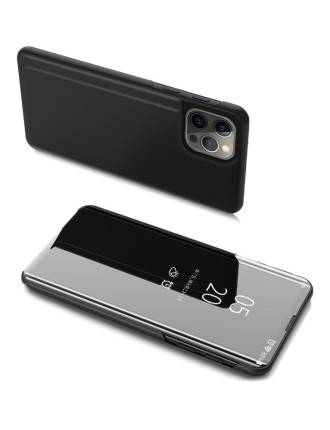 POWERTECH θήκη Clear View MOB-1663 για iPhone 13 Pro Max, μαύρη